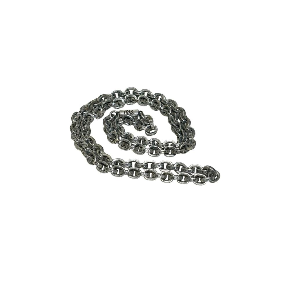 Chrome Hearts Paper Chain Sterling Silver Necklace 18"